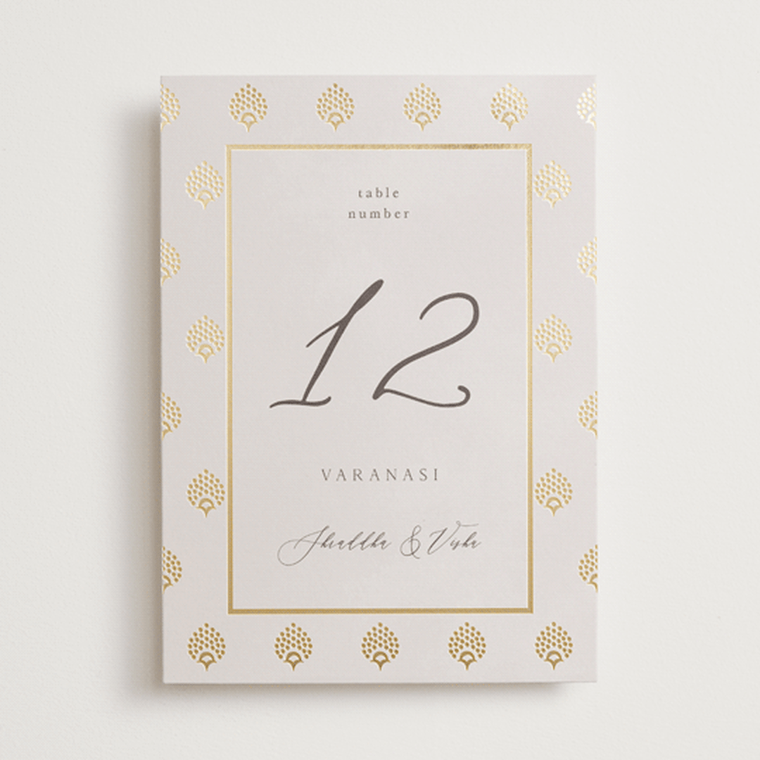 "Shraddha" - Table Numbers in Celestial by Deynaaz Daraei - Front