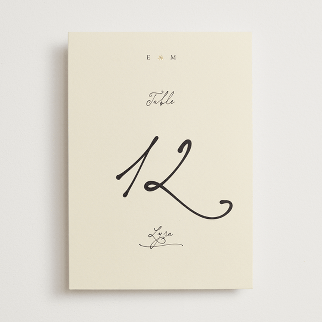 "Written in the Stars" - Table Numbers in Noir by Ani Somi - Front