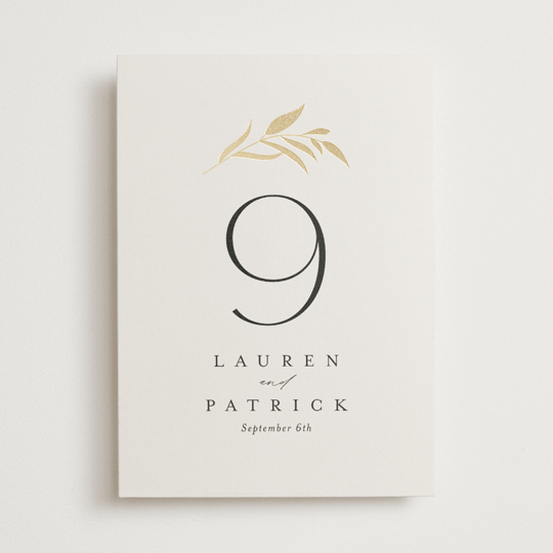 "Natural Monogram" - Table Numbers in Porcelain by Jennifer Postorino - Front