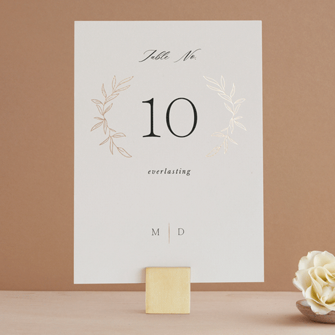 "Tradition" - Table Numbers in Almond by Leah Bisch - Front