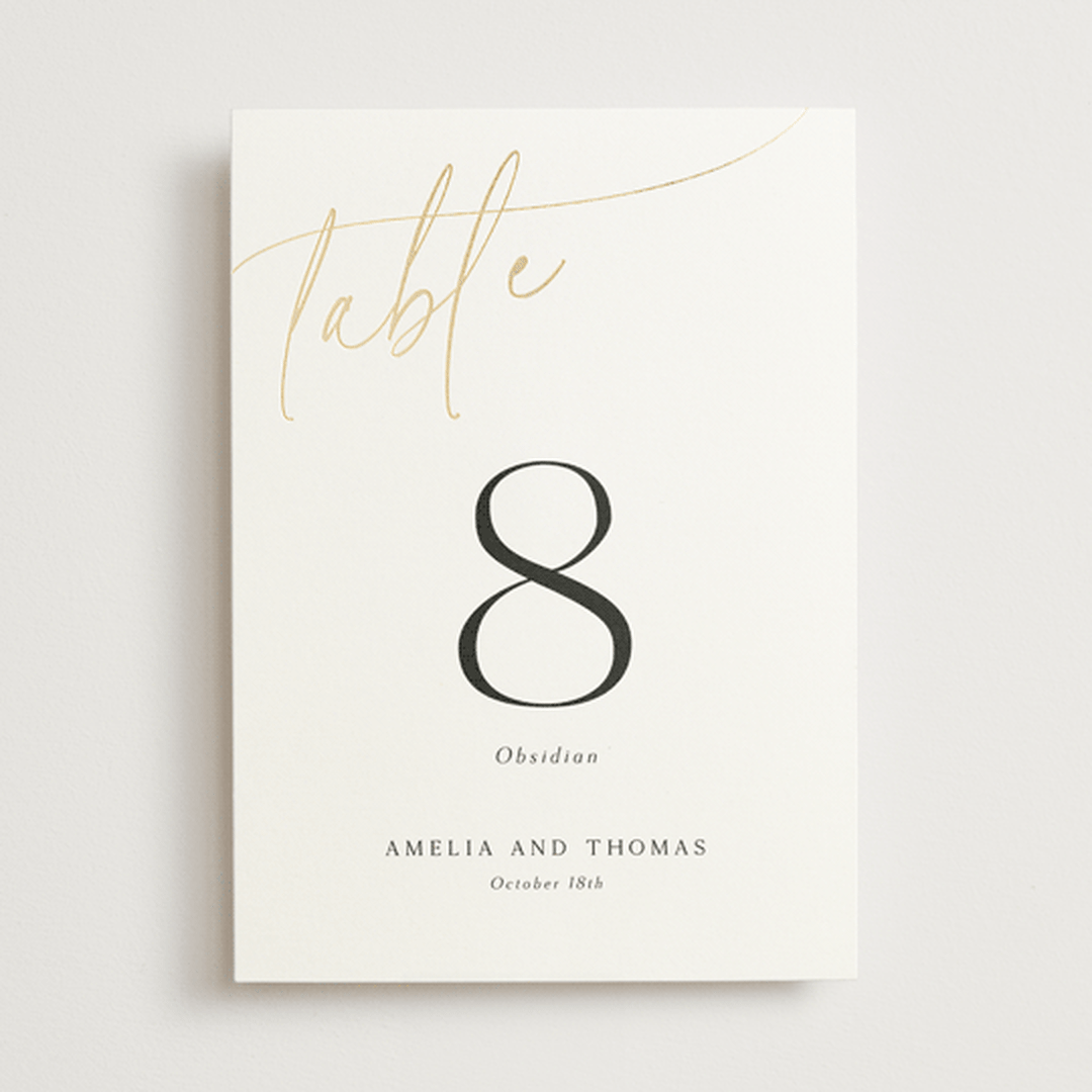 "The Wedding" - Table Numbers in Marshmallow by Kaydi Bishop - Front