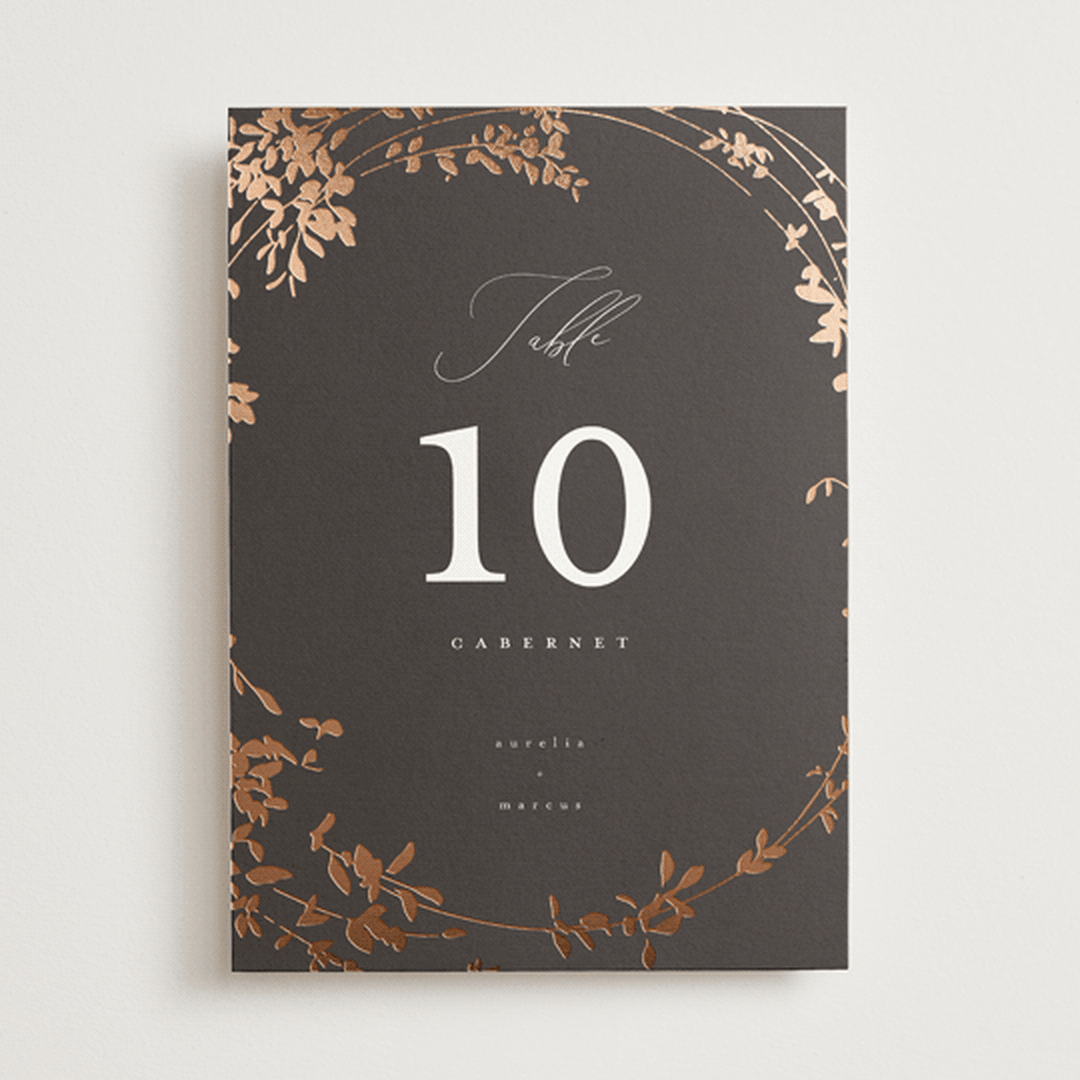 "Bliss" - Table Numbers in Cocoa by Leah Bisch - Front