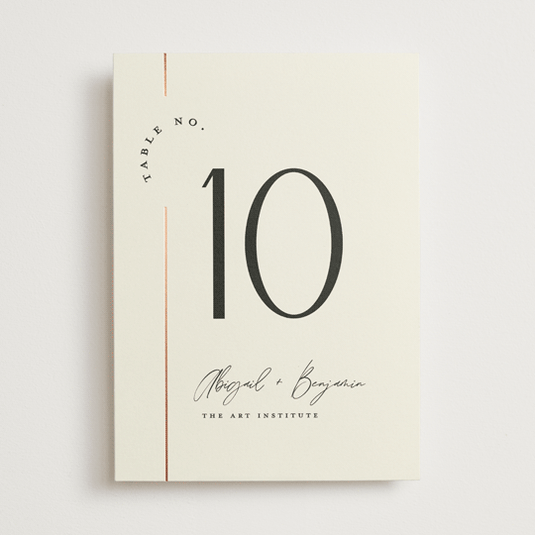 "Together" - Table Numbers in Cream Puff by Pixel and Hank - Front