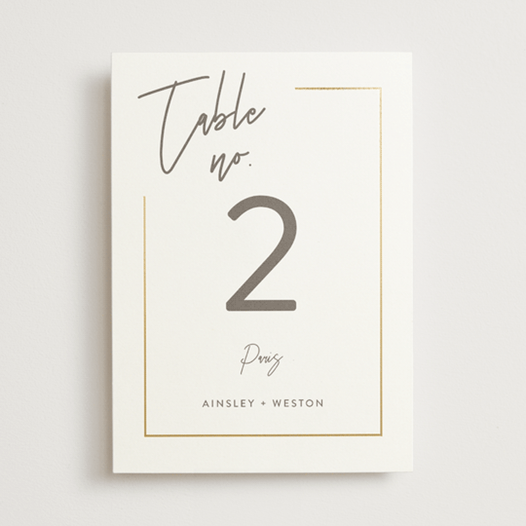 "Balanced" - Table Numbers in Milk White by Robin Ott - Front