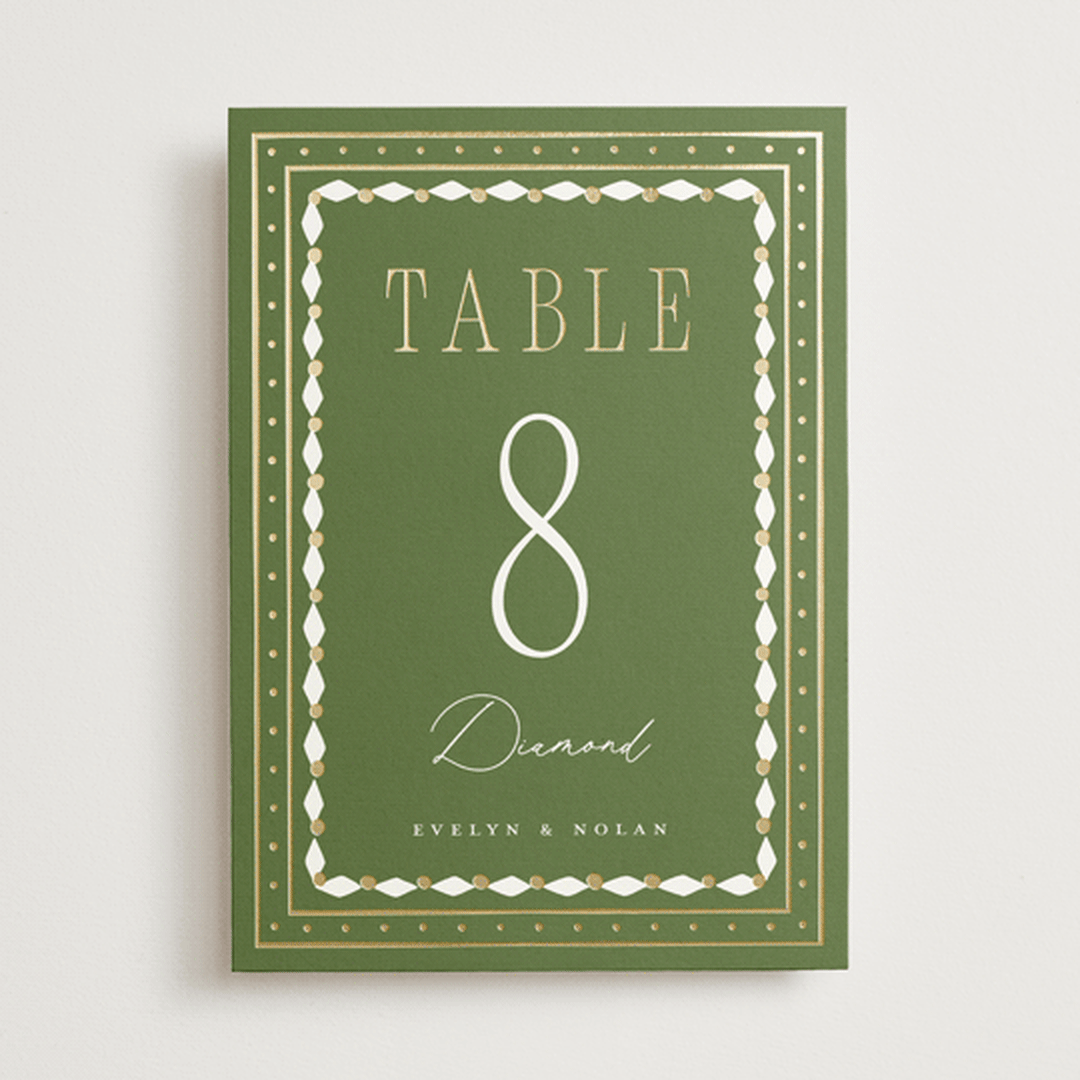 "Sadie" - Table Numbers in Periwinkle by Erin German - Front