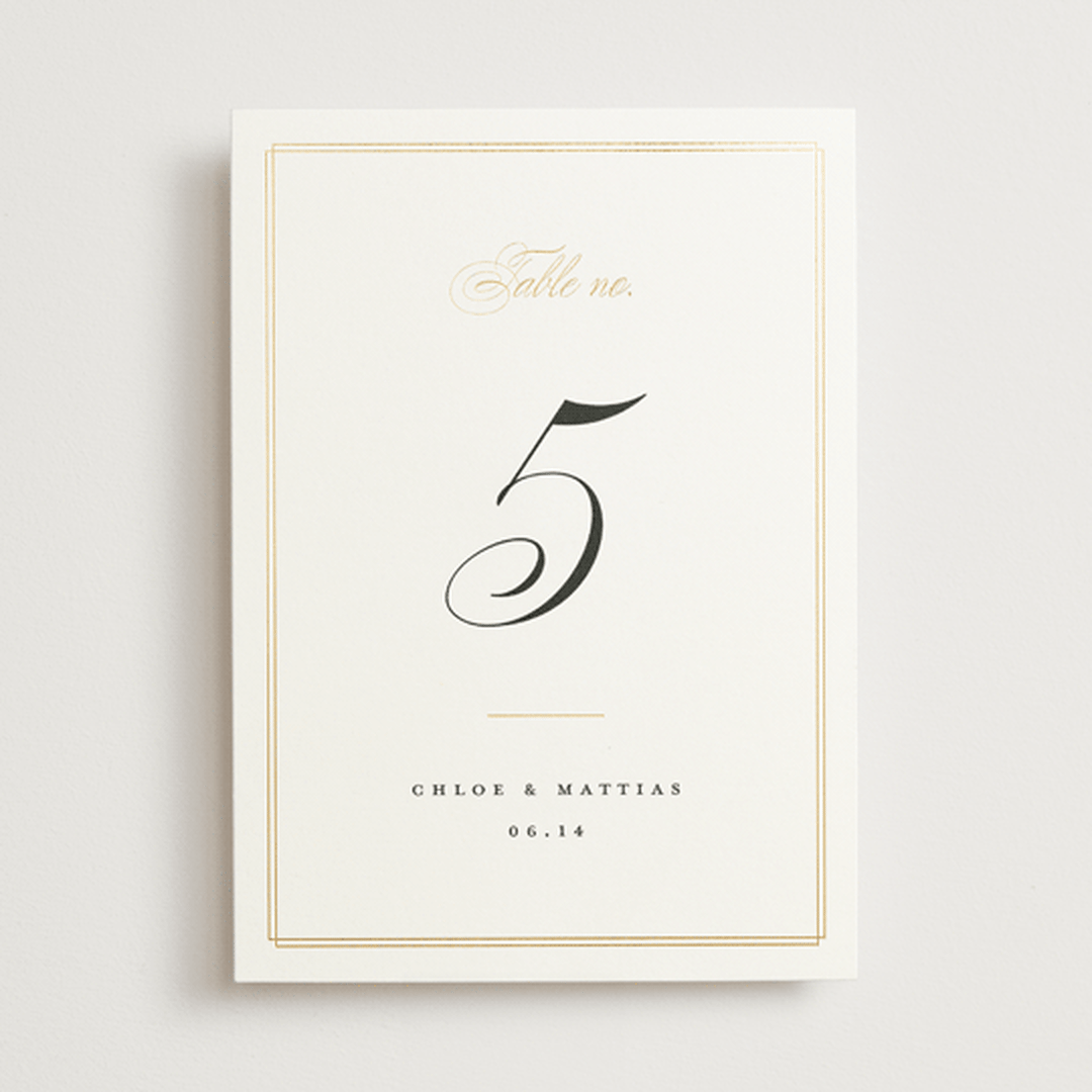 "Timeless" - Table Numbers in Linen by Erica Krystek - Front
