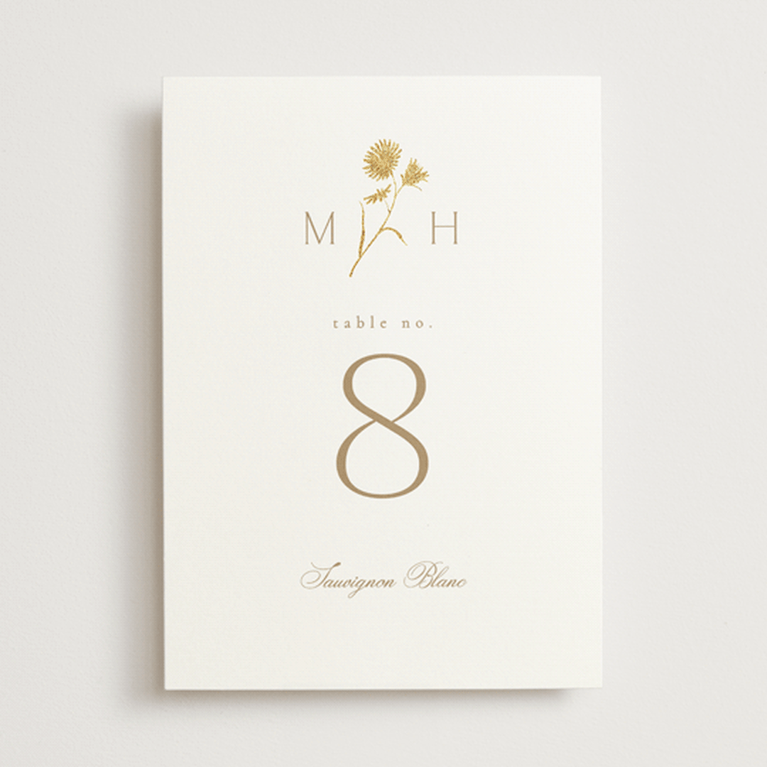 "The Romantic" - Table Numbers in Buttercream by Kristie Kern - Front