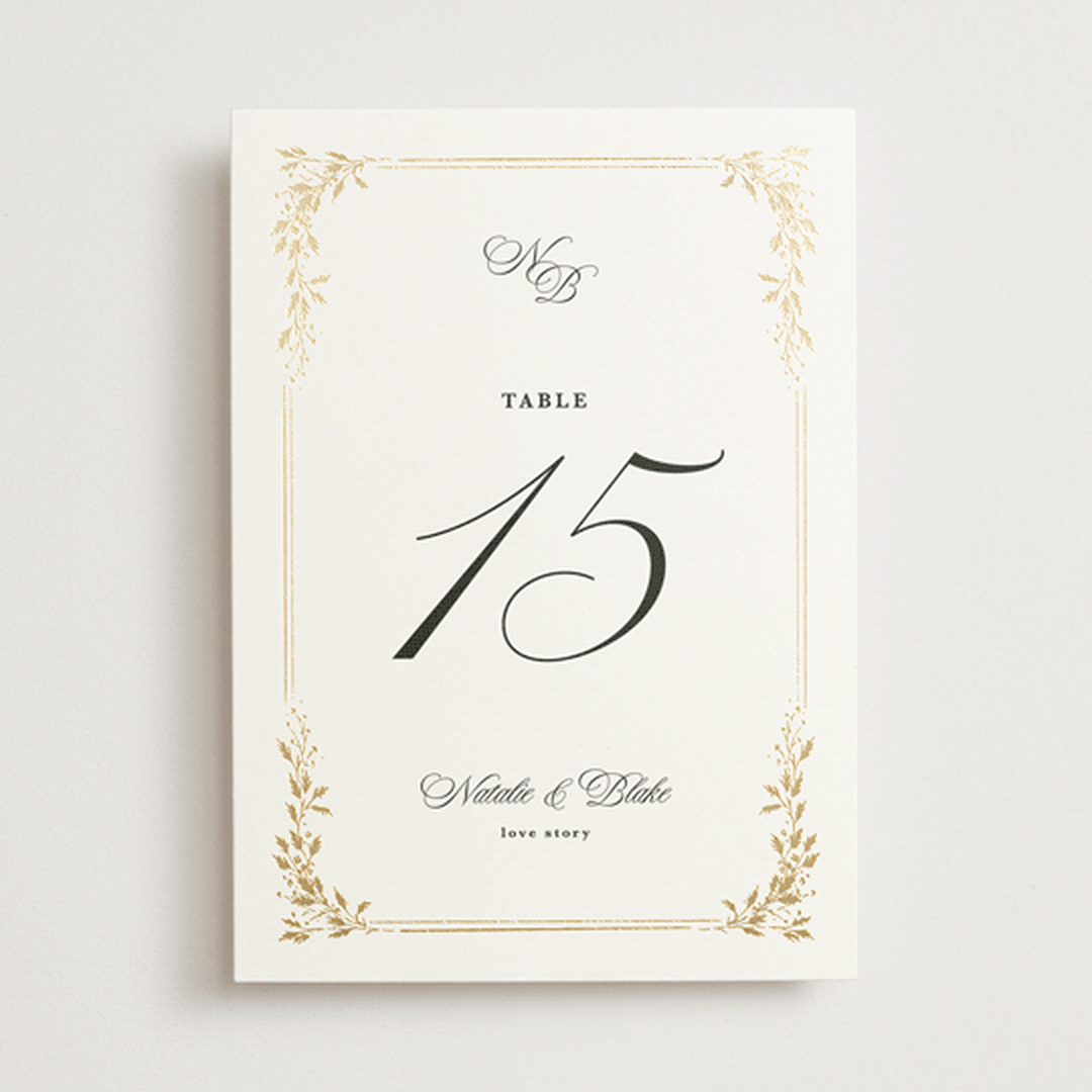 "Lake Como" - Table Numbers in Diamond by Kate Ahn - Front