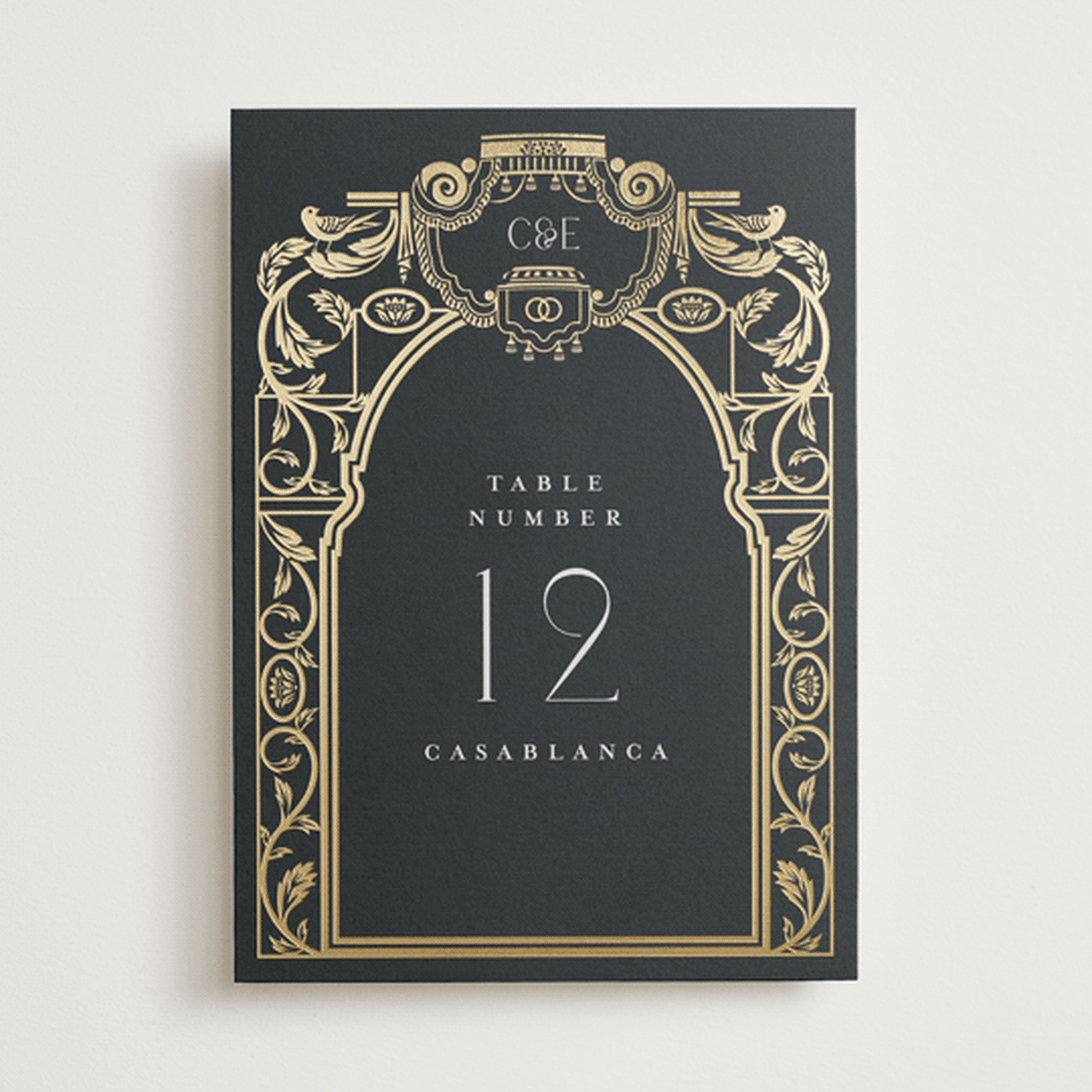 "Mirror" - Table Numbers in Onyx by Ana de Sousa - Front