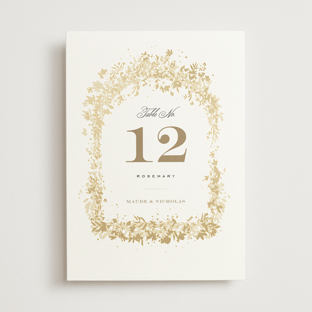 "Heritage" - Table Numbers in Honeysuckle by Leah Bisch - Front