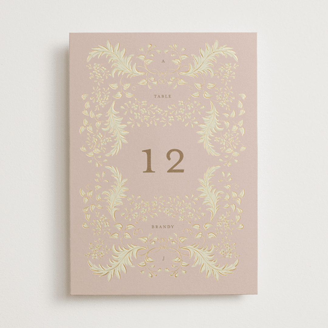 "French Train" - Table Numbers in Rose by Ani Somi - Front