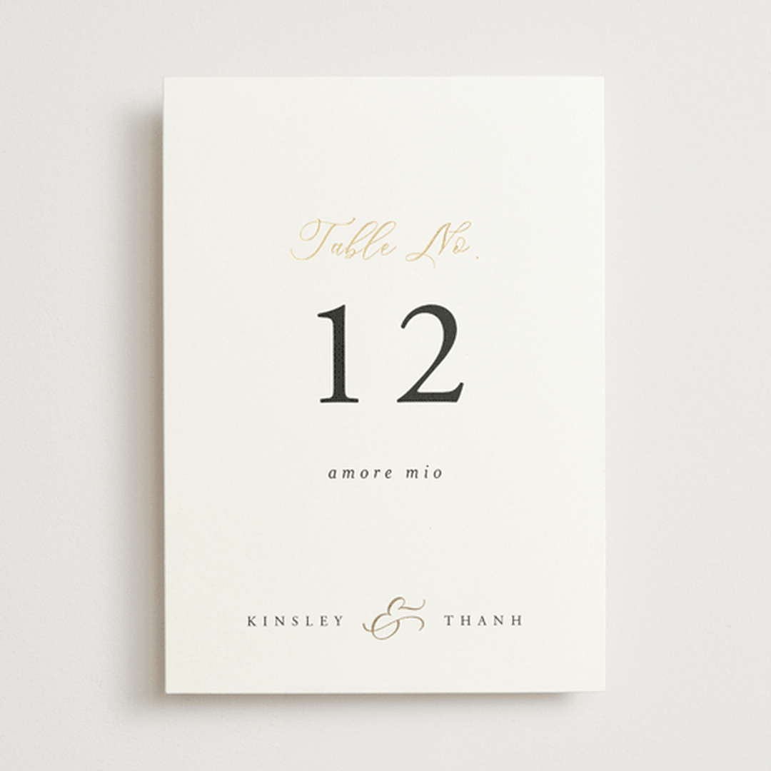 "You & Me" - Table Numbers in Classique by Design Lotus - Front