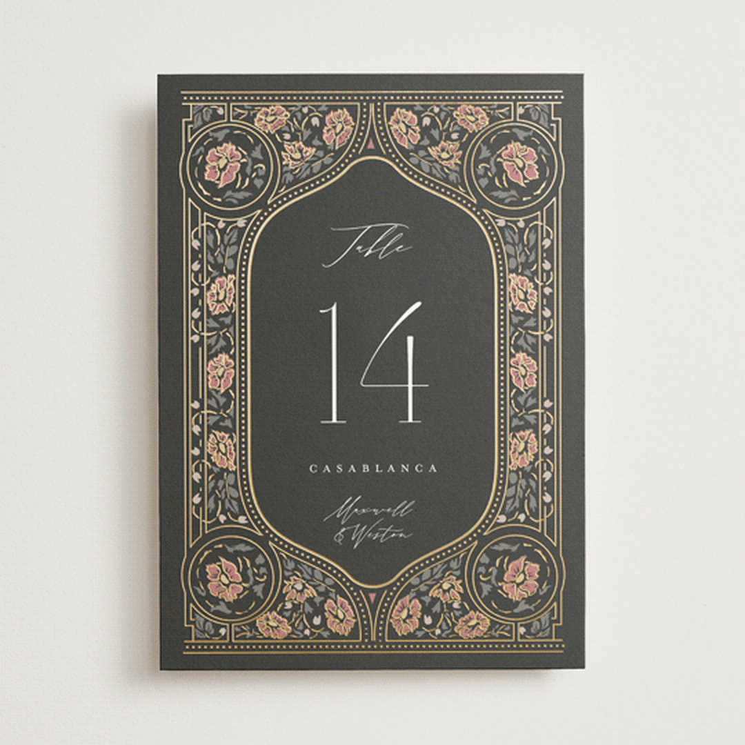 "Timeless Nature" - Table Numbers in Ebony by Ana de Sousa - Front