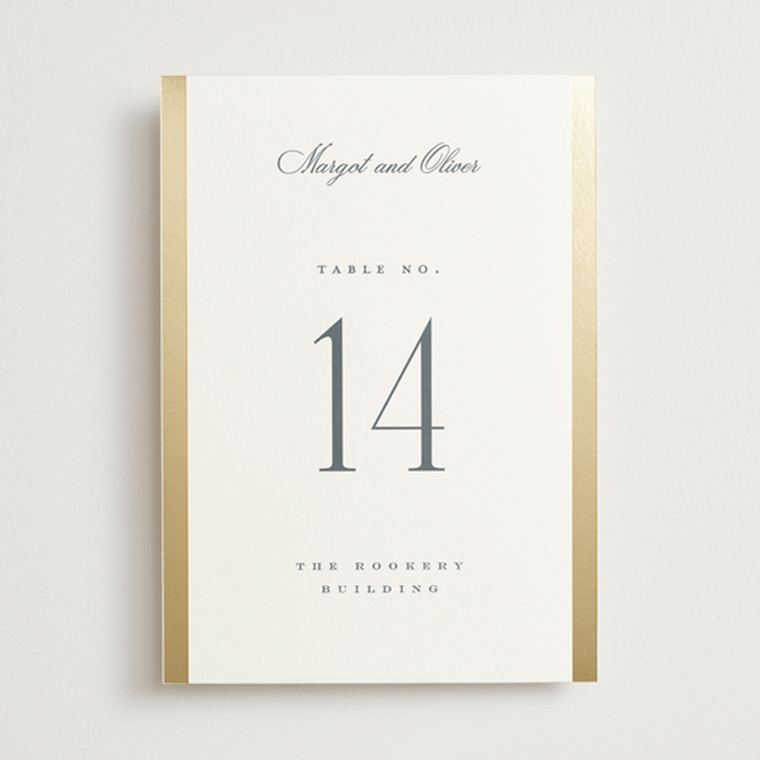 "The Ritz" - Table Numbers in Quartz by Kristie Kern - Front