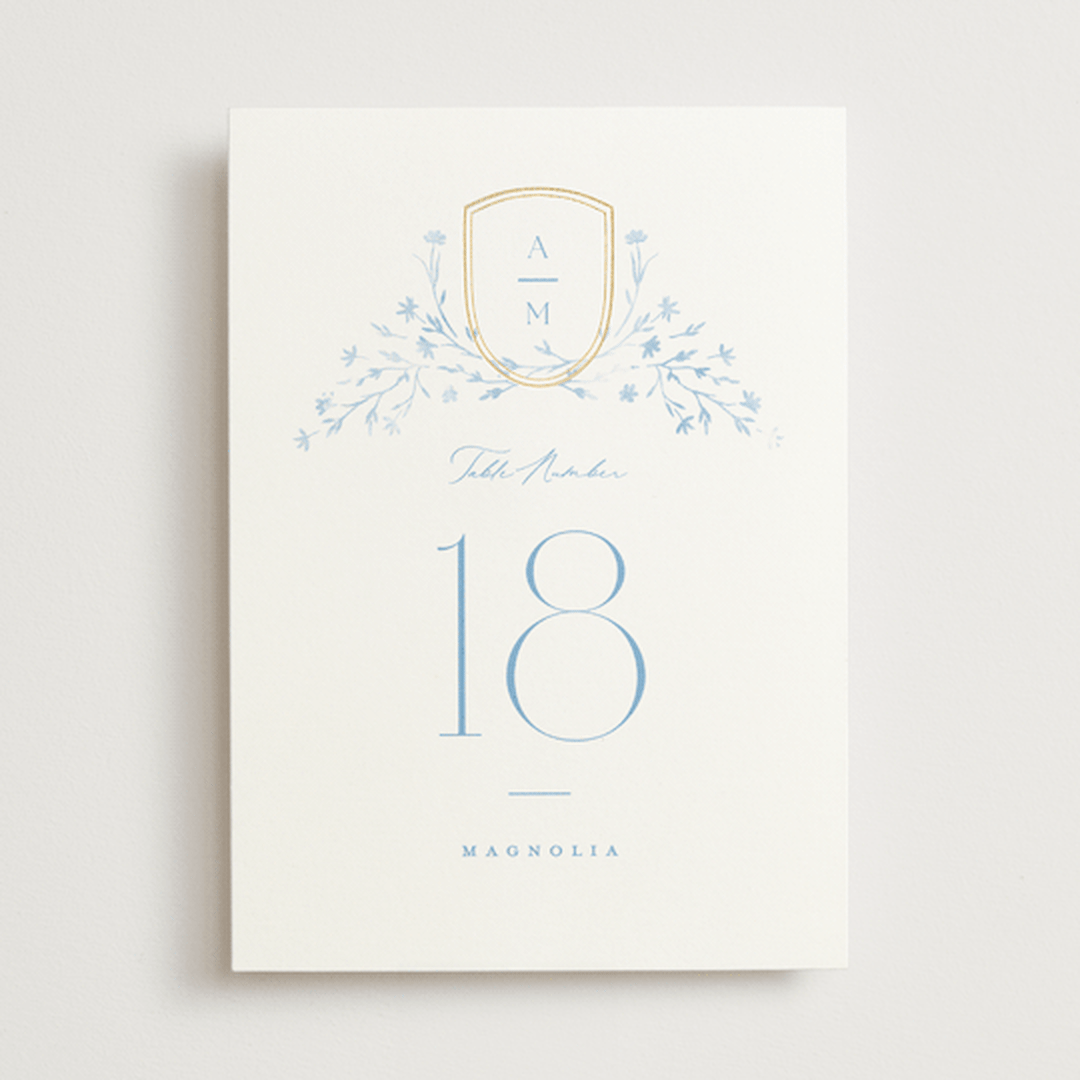 "storybook garden" - Table Numbers in Bluebell by Kristie Kern - Front