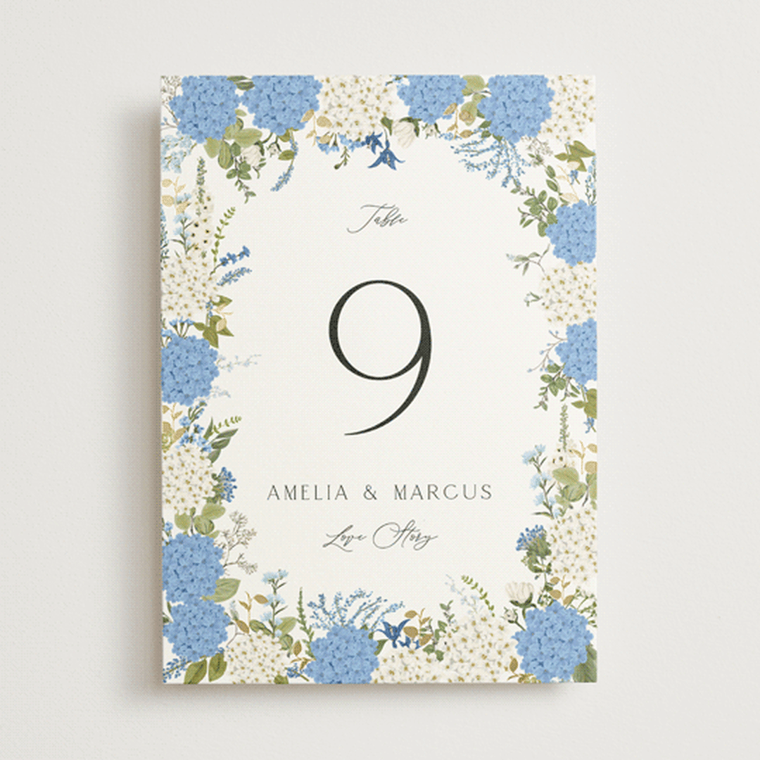 "Garden Whisper" - Table Numbers in Coastal by Susan Moyal - Front