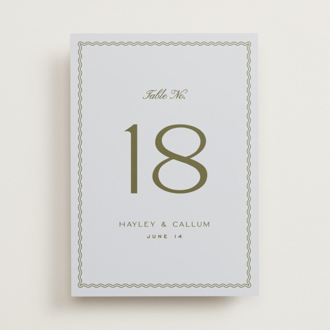 "callum" - Table Numbers in Lavender by Ellen Schlegelmilch - Front