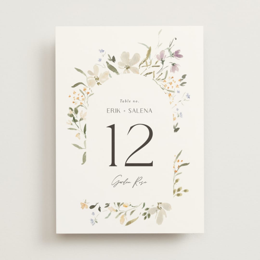 "Aster" - Table Numbers in Garden by Itsy Belle Studio - Front