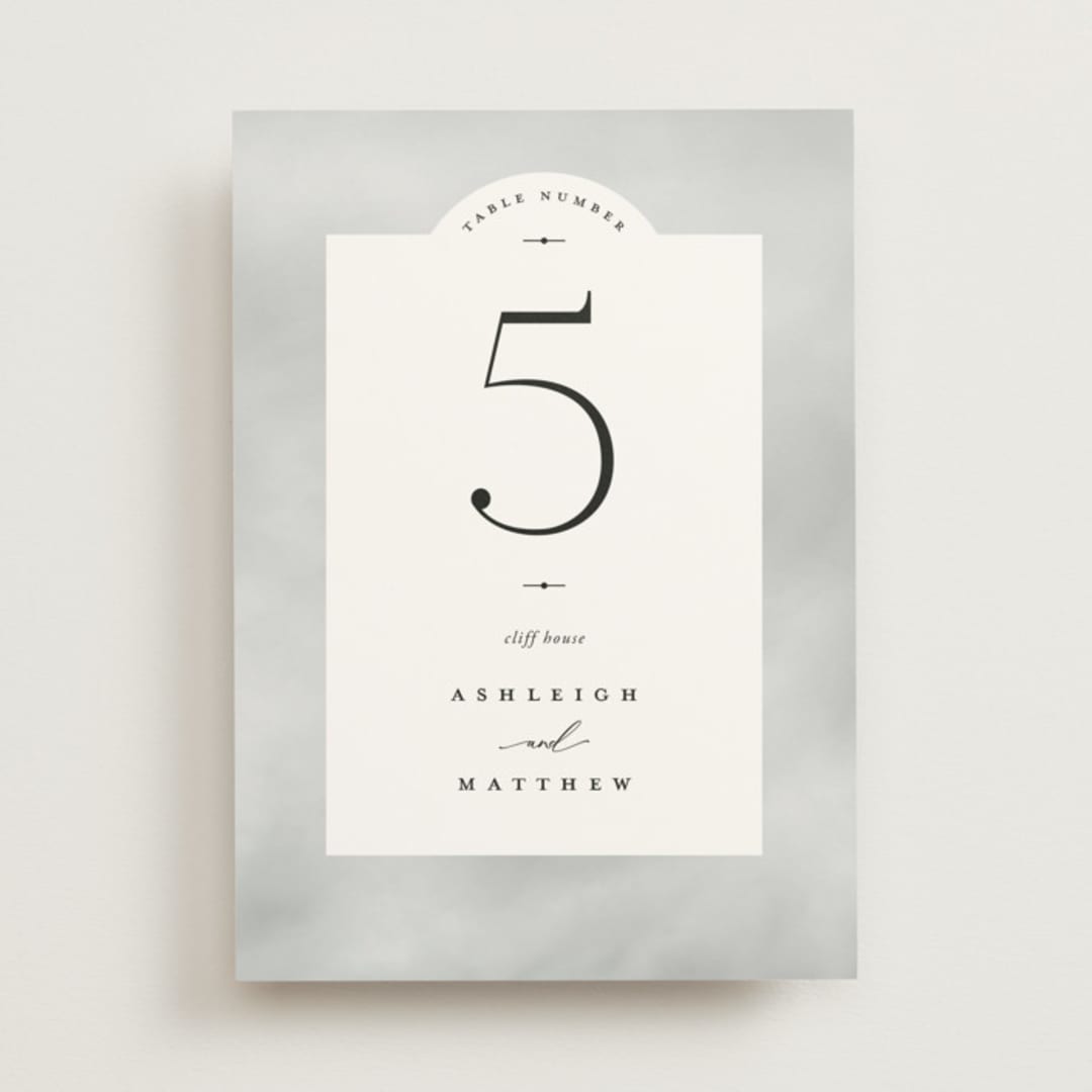 "Panoramic" - Table Numbers in Cloud by Heather Schertzer - Front