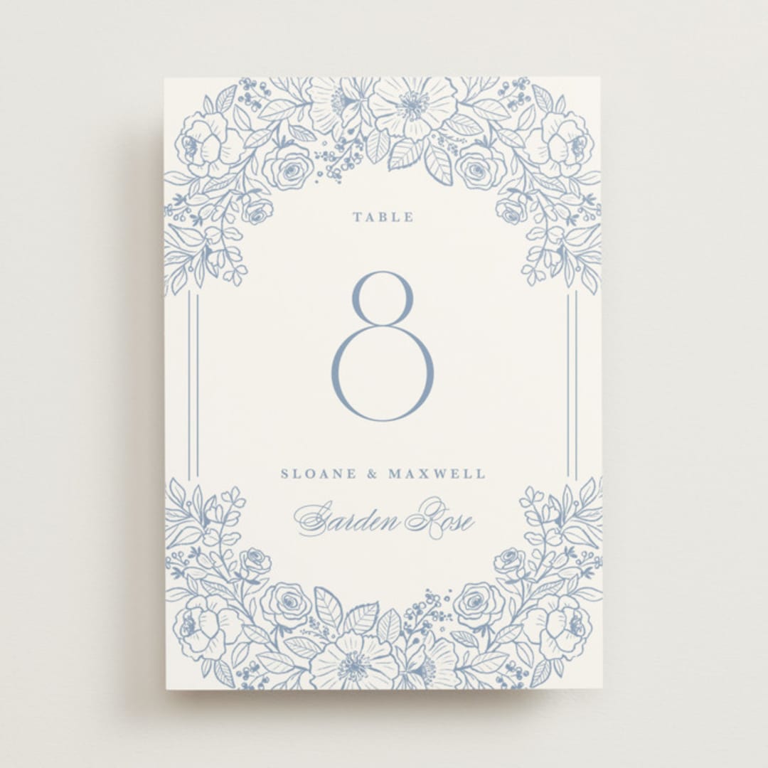 "Wild Roses" - Table Numbers in Nova by Kristen Smith - Front