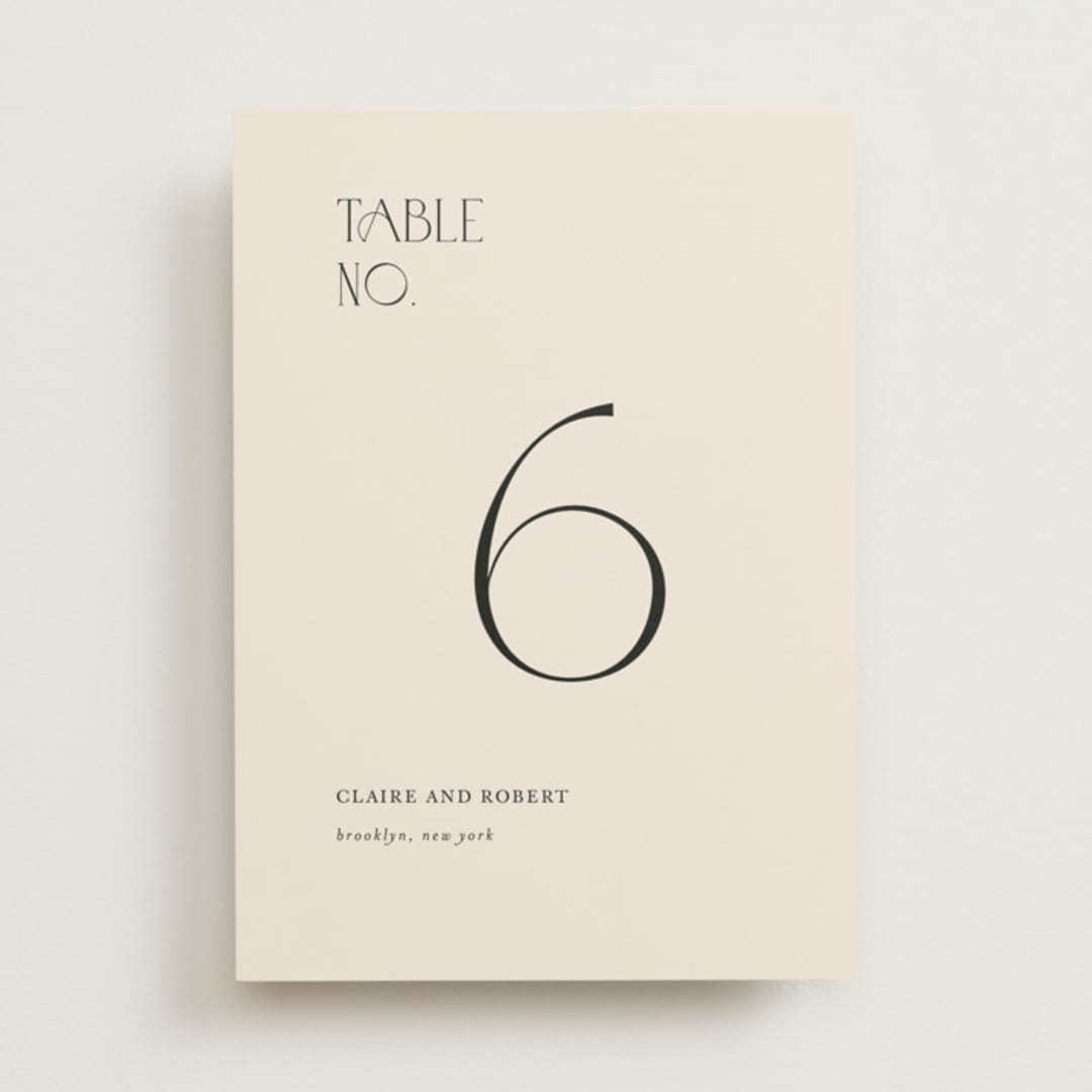 "Edge" - Table Numbers in Linen by Kelly Schmidt - Front