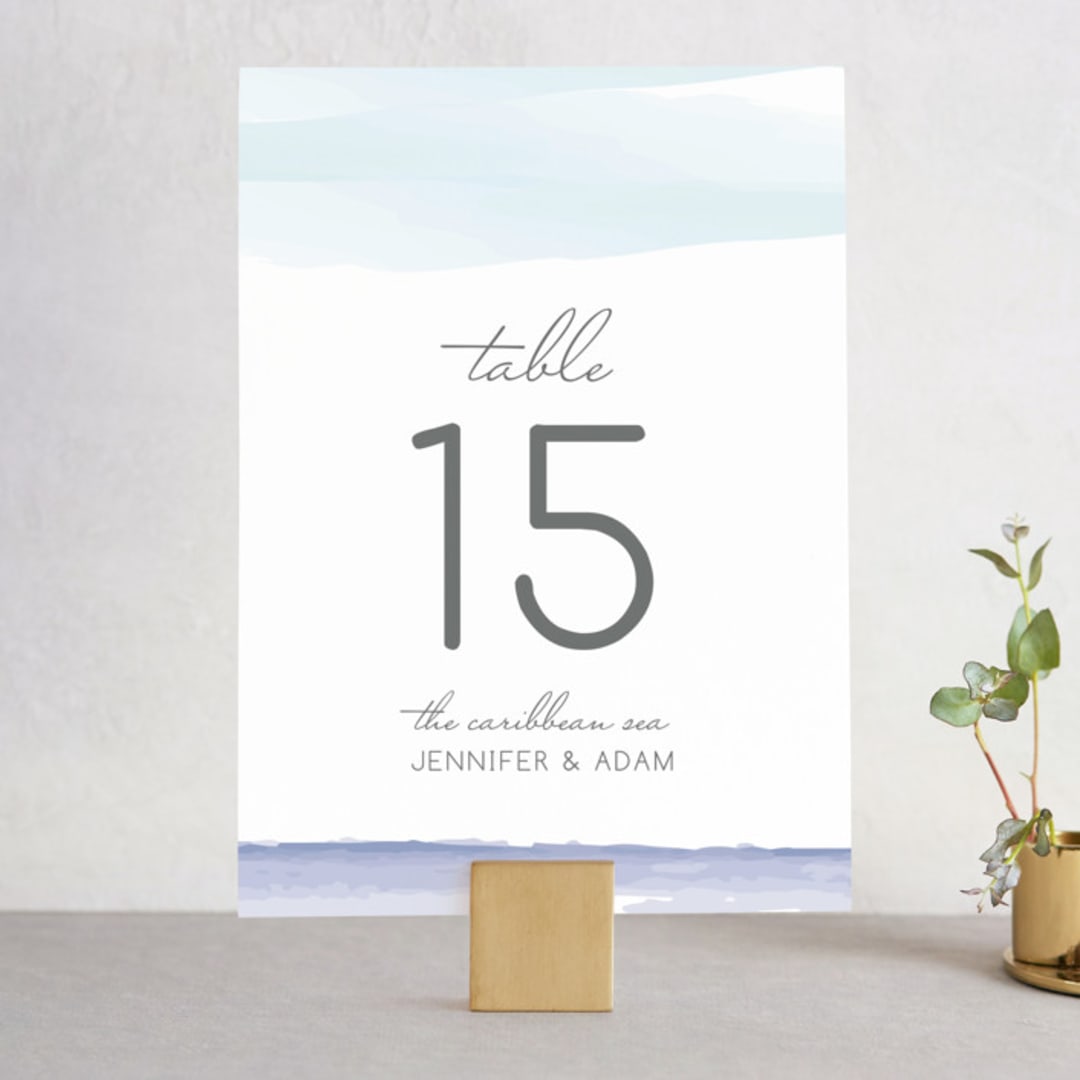 "Set Sail" - Table Numbers in Mediterranean by Sarah Brown - Front