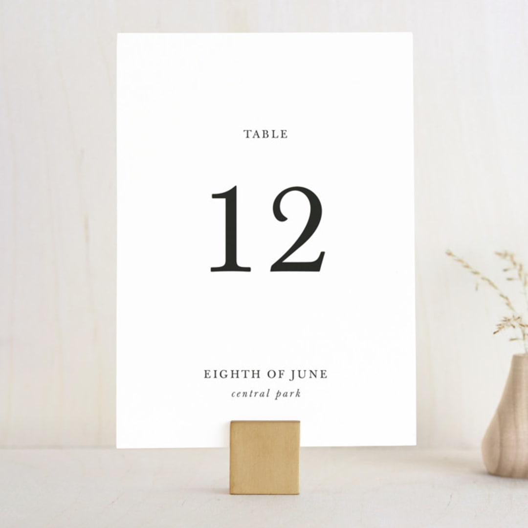 "Best is yet to come" - Table Numbers in Classique by Design Lotus - Front