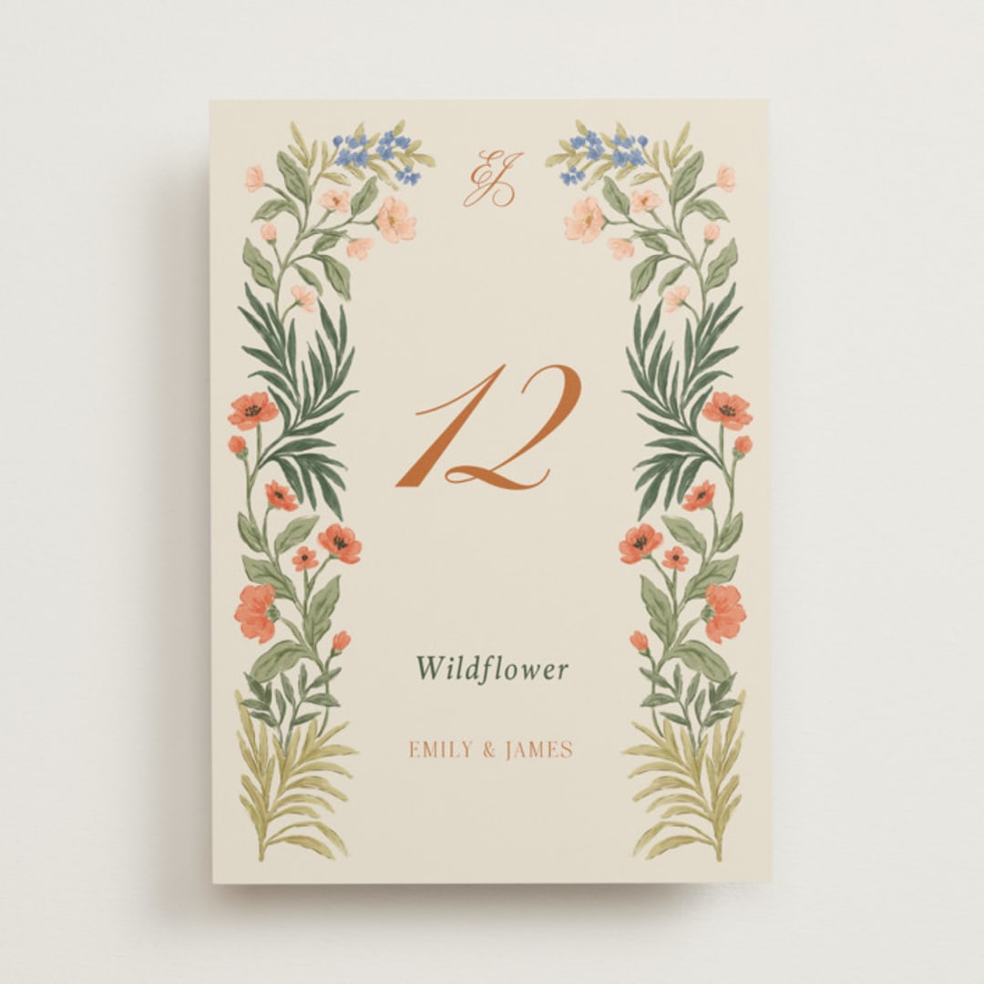 "Garden Heirloom" - Table Numbers in Garden by Elly - Front