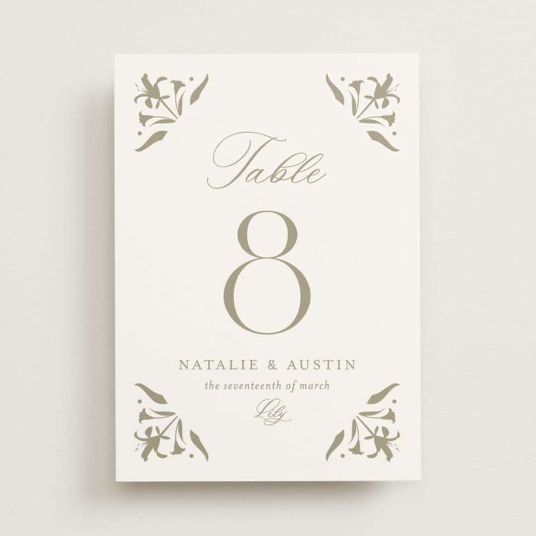 "Calia" - Table Numbers in Paris Rain by Jennifer Postorino - Front
