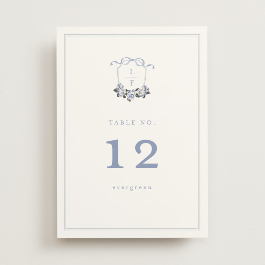 "Be With You" - Table Numbers in French by Design Lotus - Front