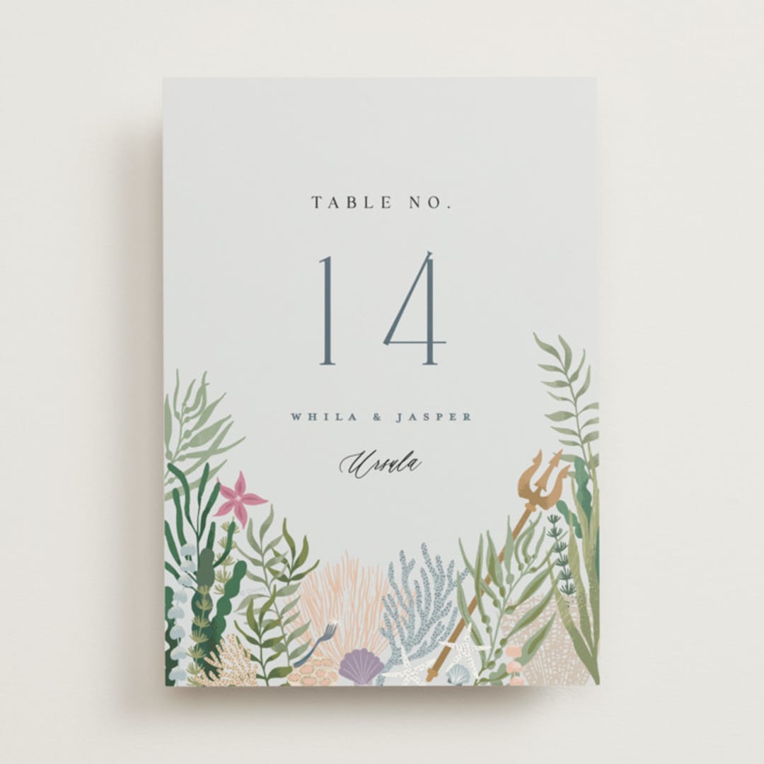 "Part Of Your World from Disney's Little Mermaid" - Table Numbers in Sea by Alethea and Ruth - Front