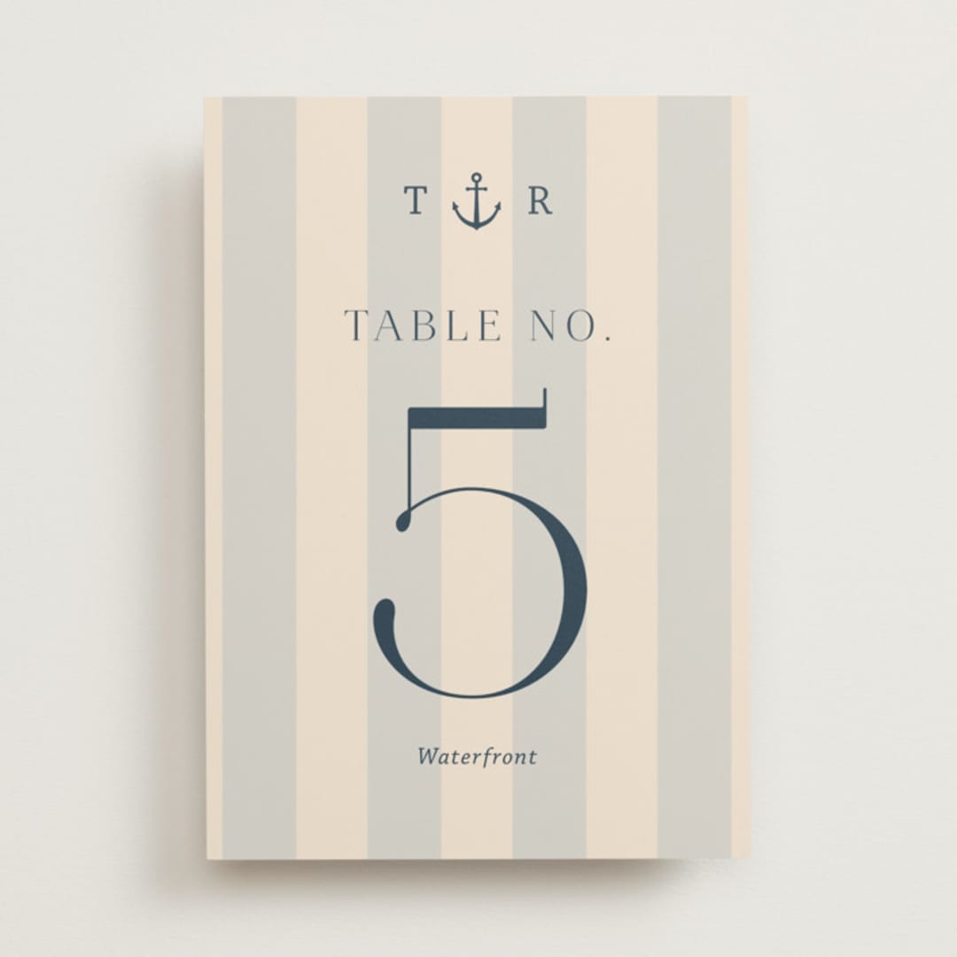 "nautical nuptials" - Table Numbers in Sea Breeze by Rebecca Durflinger - Front