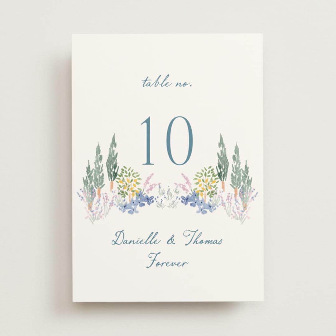 "Vineyard Love" - Table Numbers in Summer by Petra Kern - Front