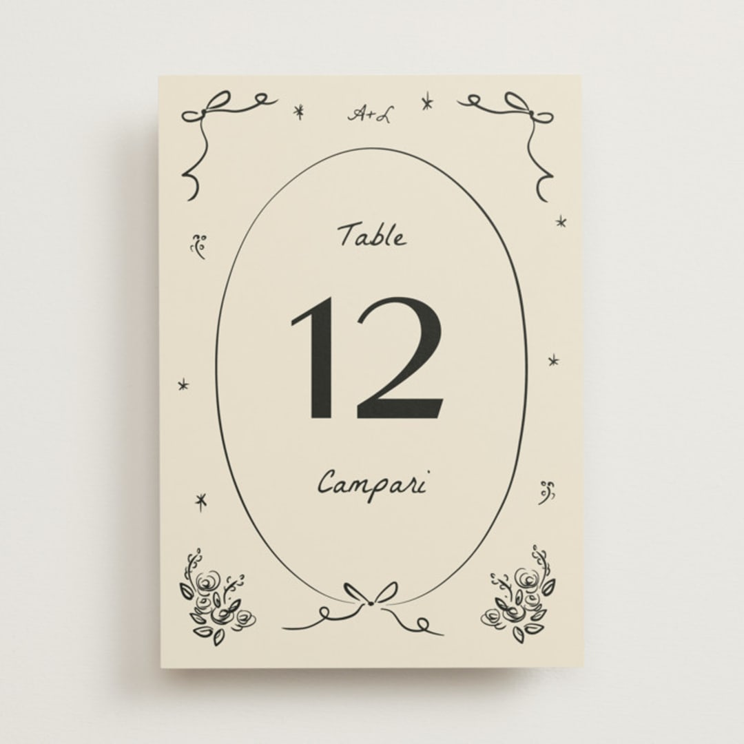 "Roses" - Table Numbers in Vanilla by Ani Somi - Front