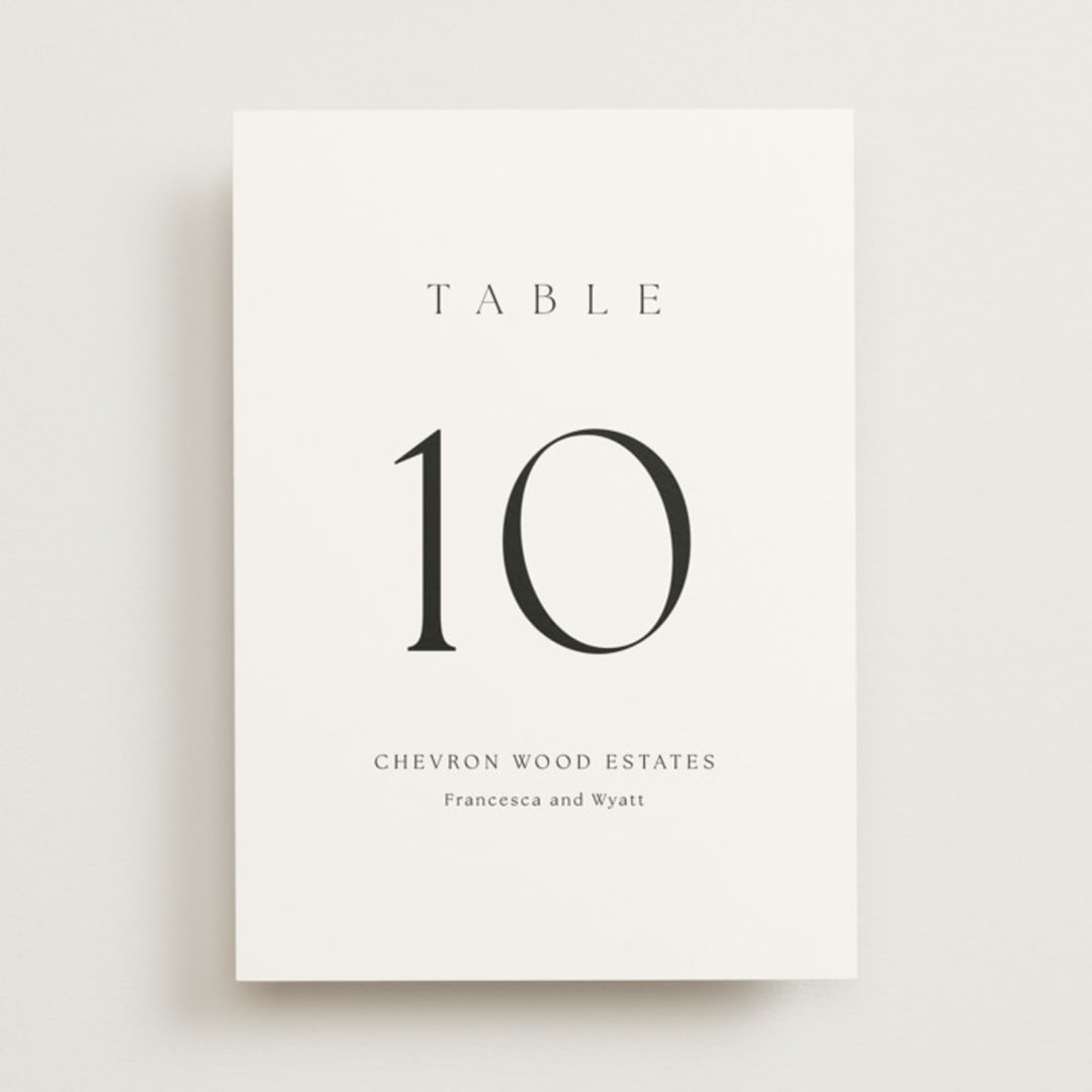 "Circle monogram" - Table Numbers in Cotton by Stacey Meacham - Front
