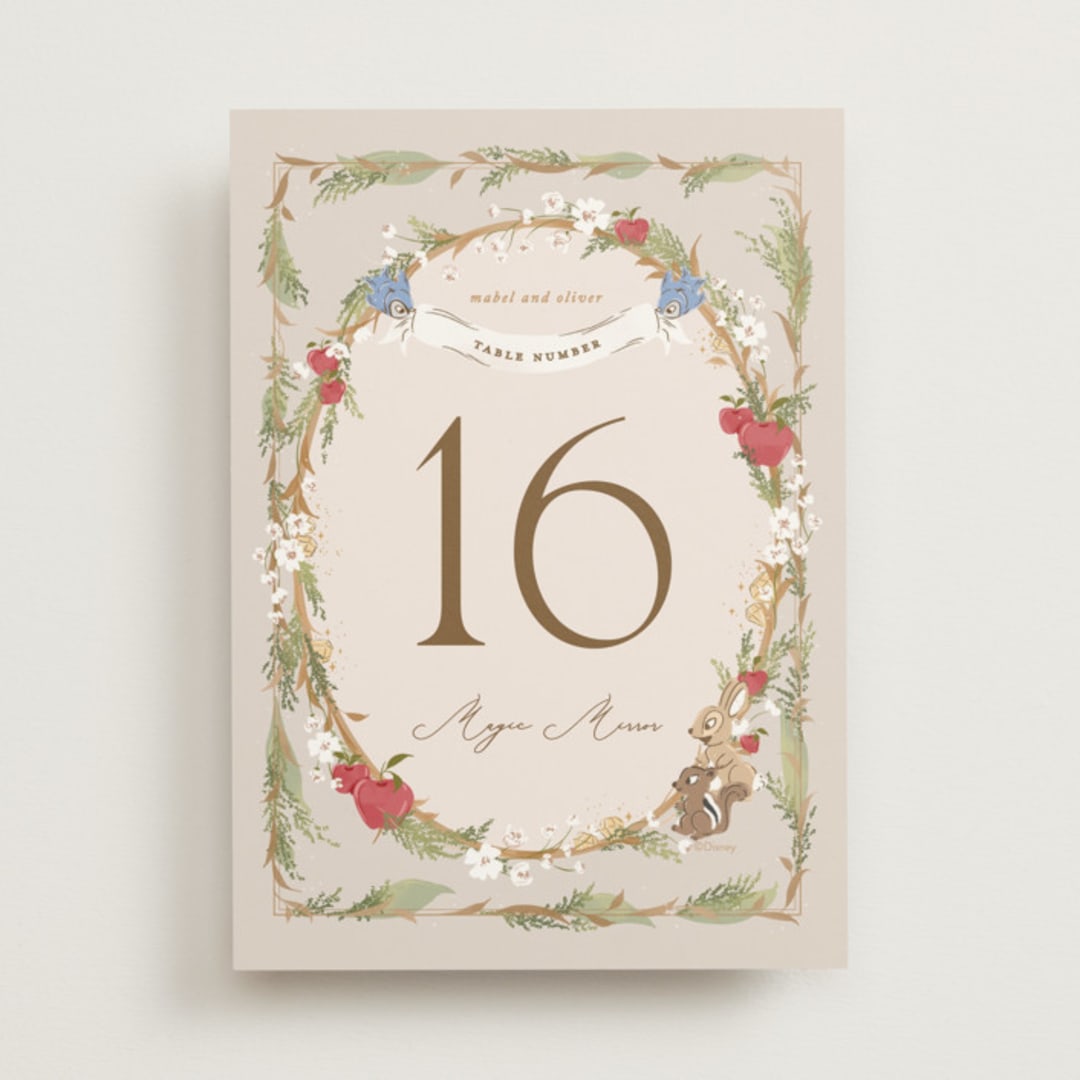 "Disney's Snow White Someday" - Table Numbers in Forest Floo by Erin L. Wilson - Front