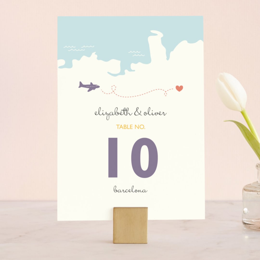 "Destination" - Table Numbers in Lilac Haze by leslie hamer - Front