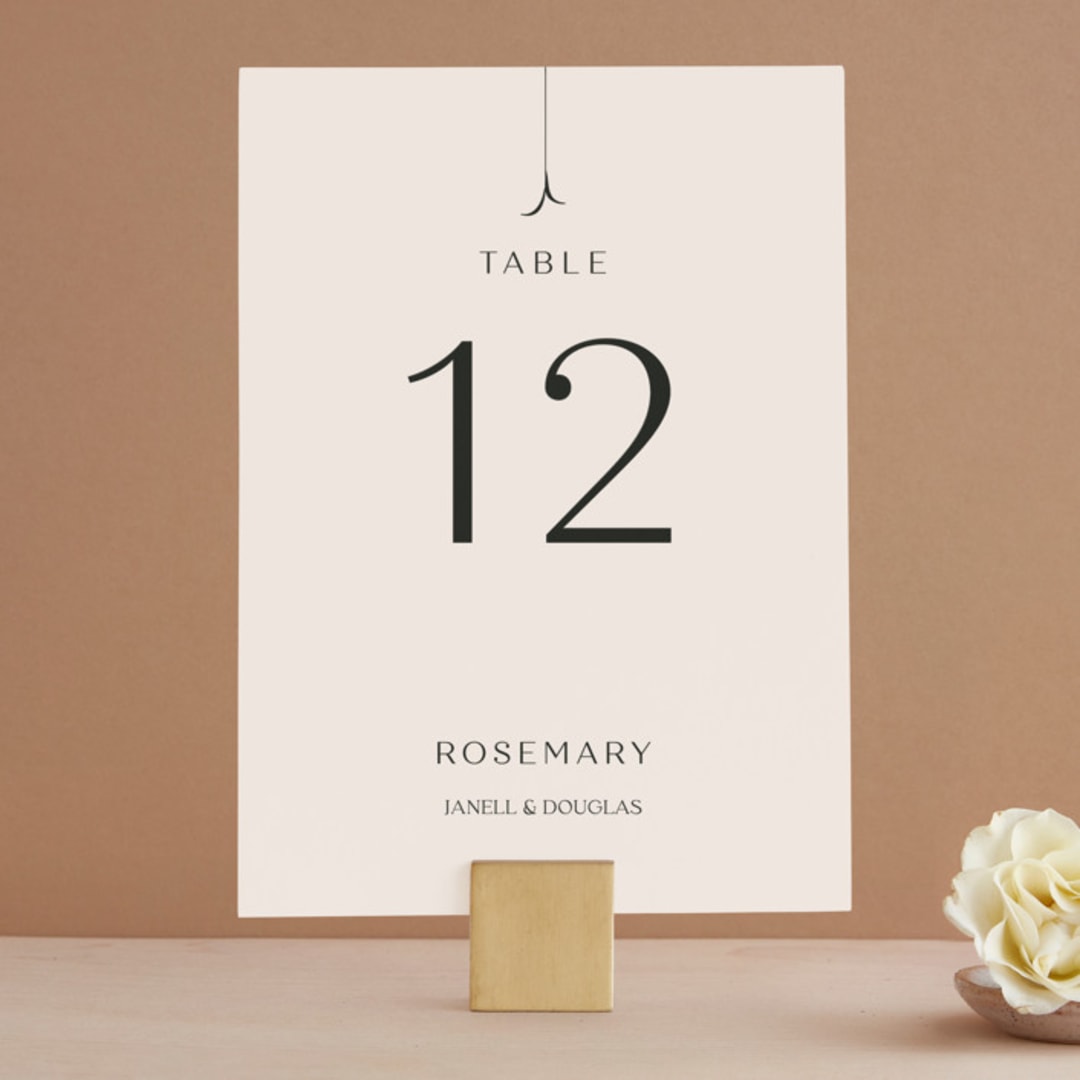 "Convergence" - Table Numbers in Cream by Annie Lowe - Front