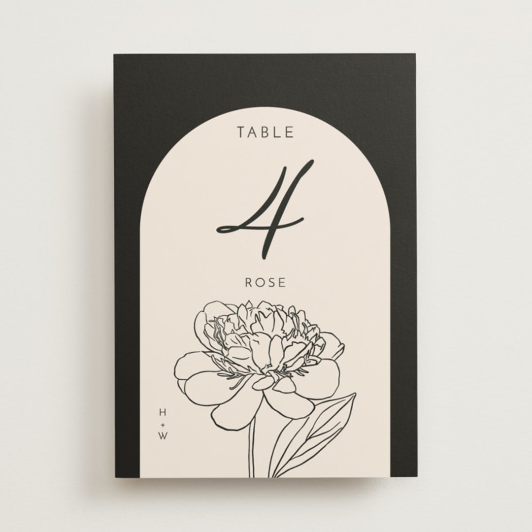 "Belle Rose" - Table Numbers in Buttercream by Claudia Orengo - Front