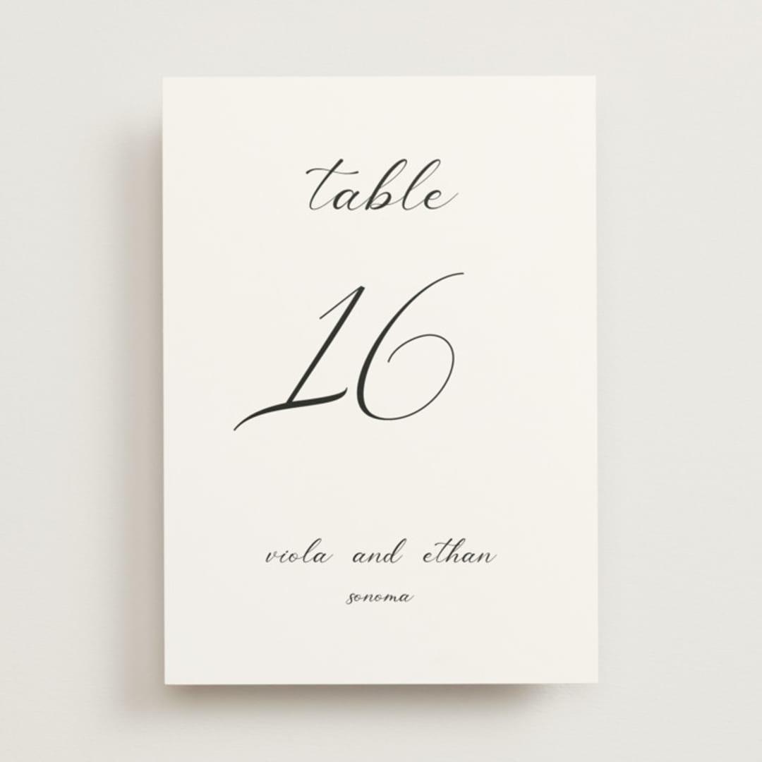 "Poem" - Table Numbers in Snow by Maja Cunningham - Front