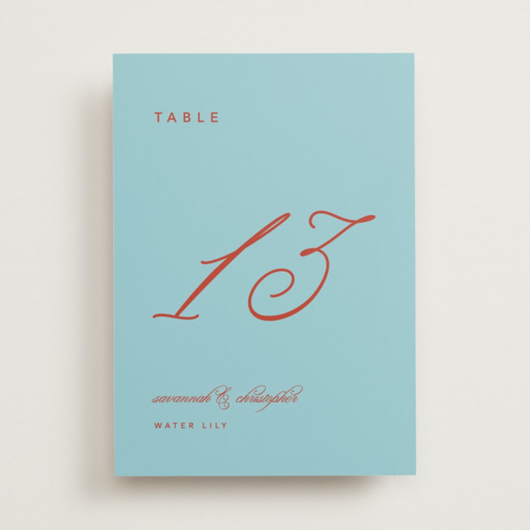 "Vivid" - Table Numbers in Sky by Kelly Watkins - Front