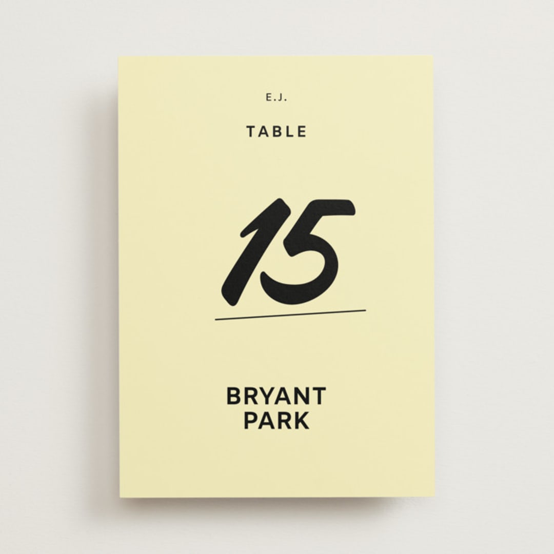 "Courthouse" - Table Numbers in Butter by Studio Suku - Front