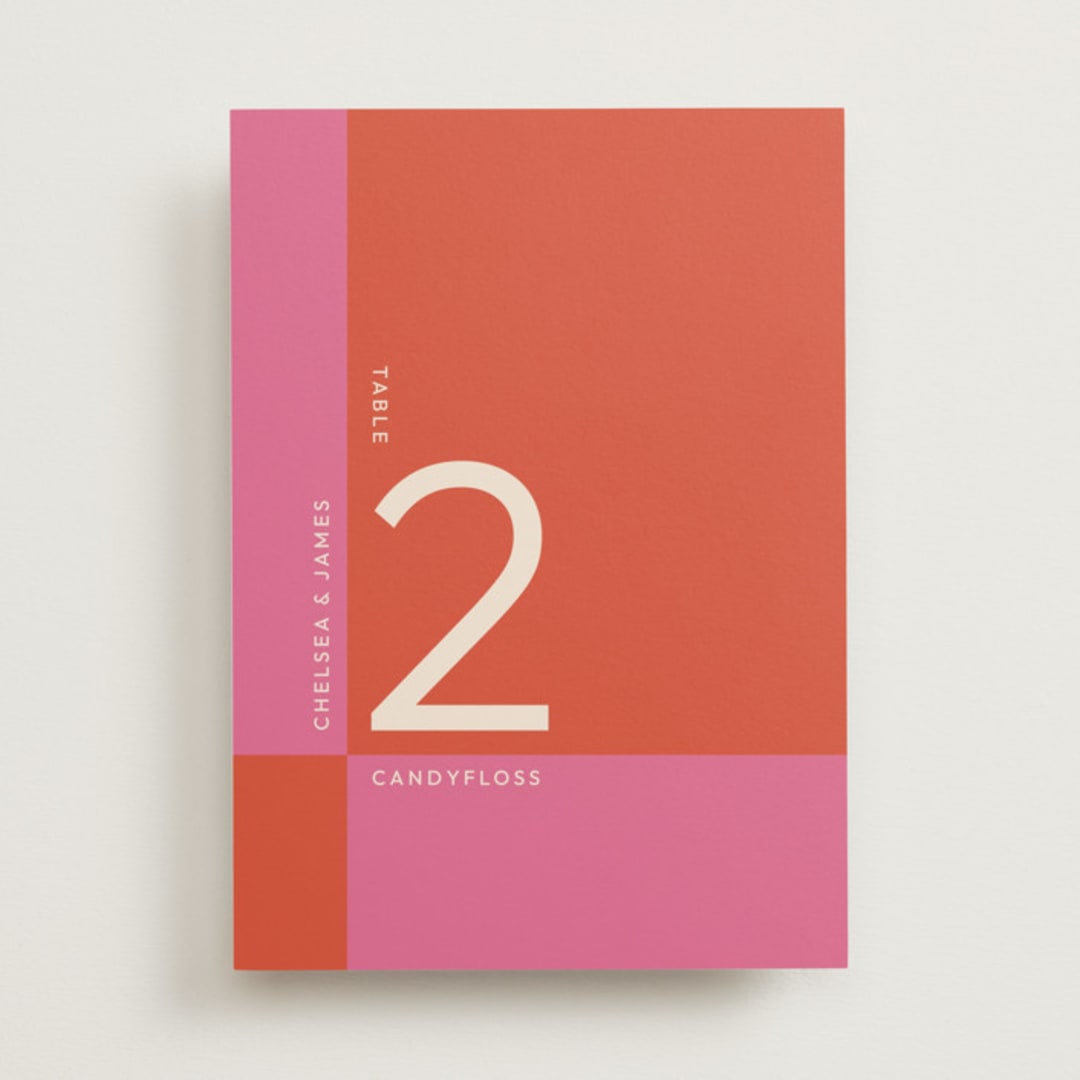 "Color Block" - Table Numbers in Pop by letterfix - Front