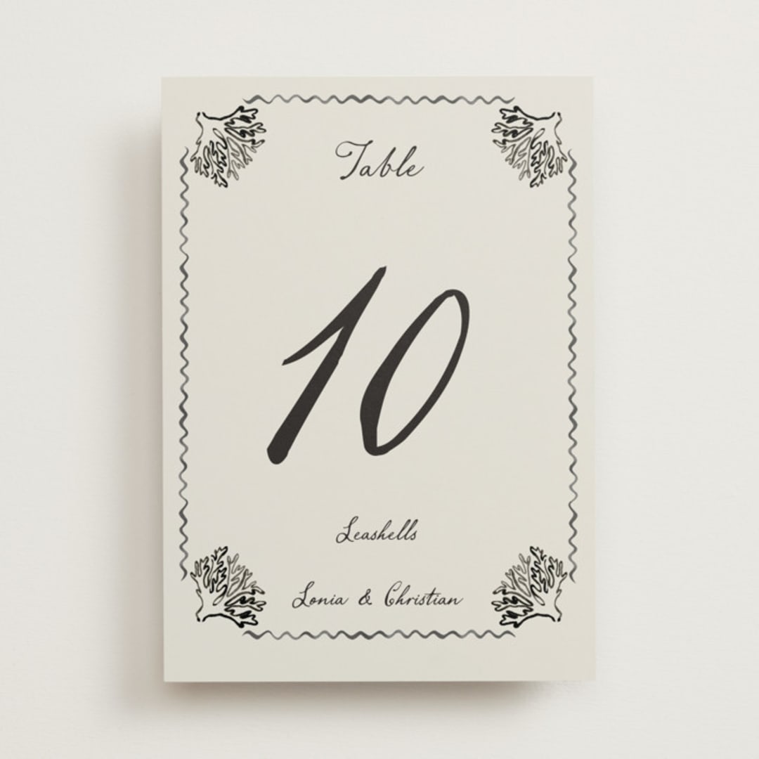 "Puglia" - Table Numbers in Rock by Pati Cascino - Front