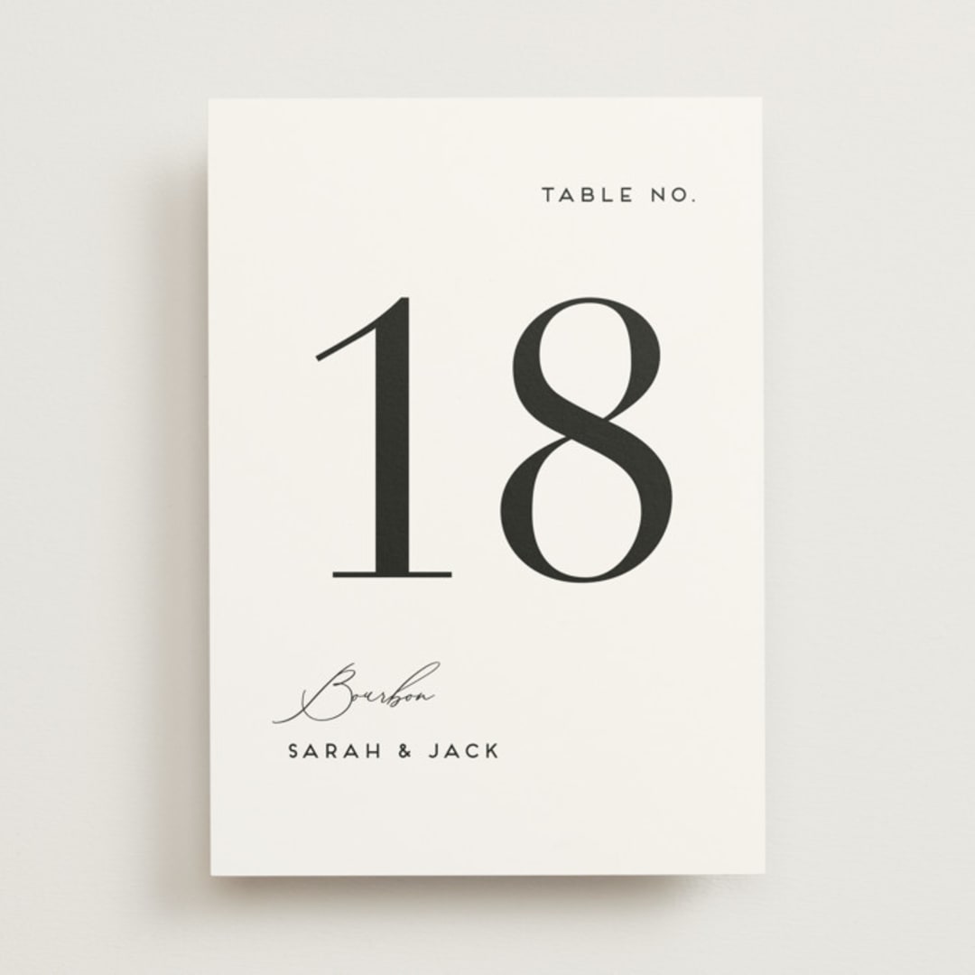 "the script" - Table Numbers in Tuxedo by Genna Blackburn - Front
