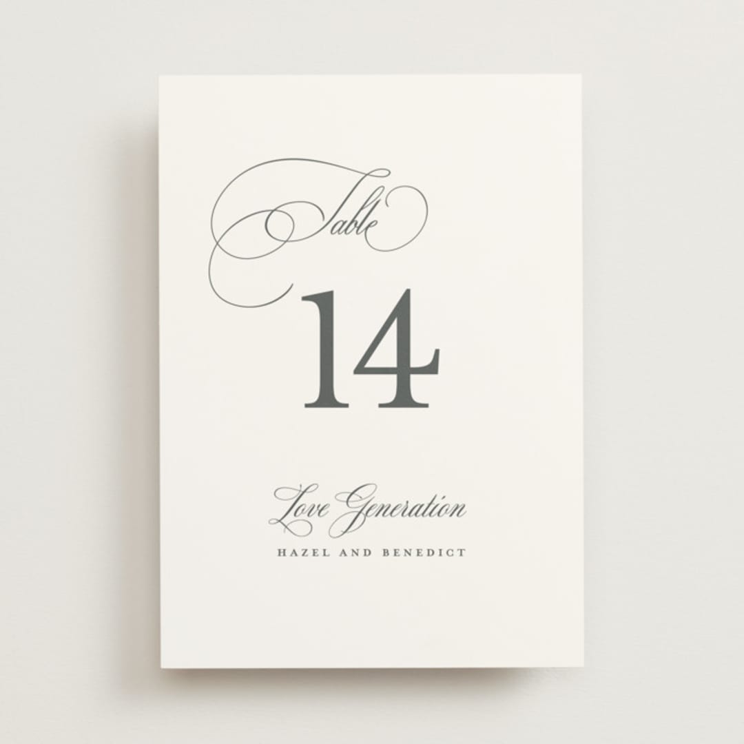 "scamorza" - Table Numbers in Pearl by chocomocacino - Front