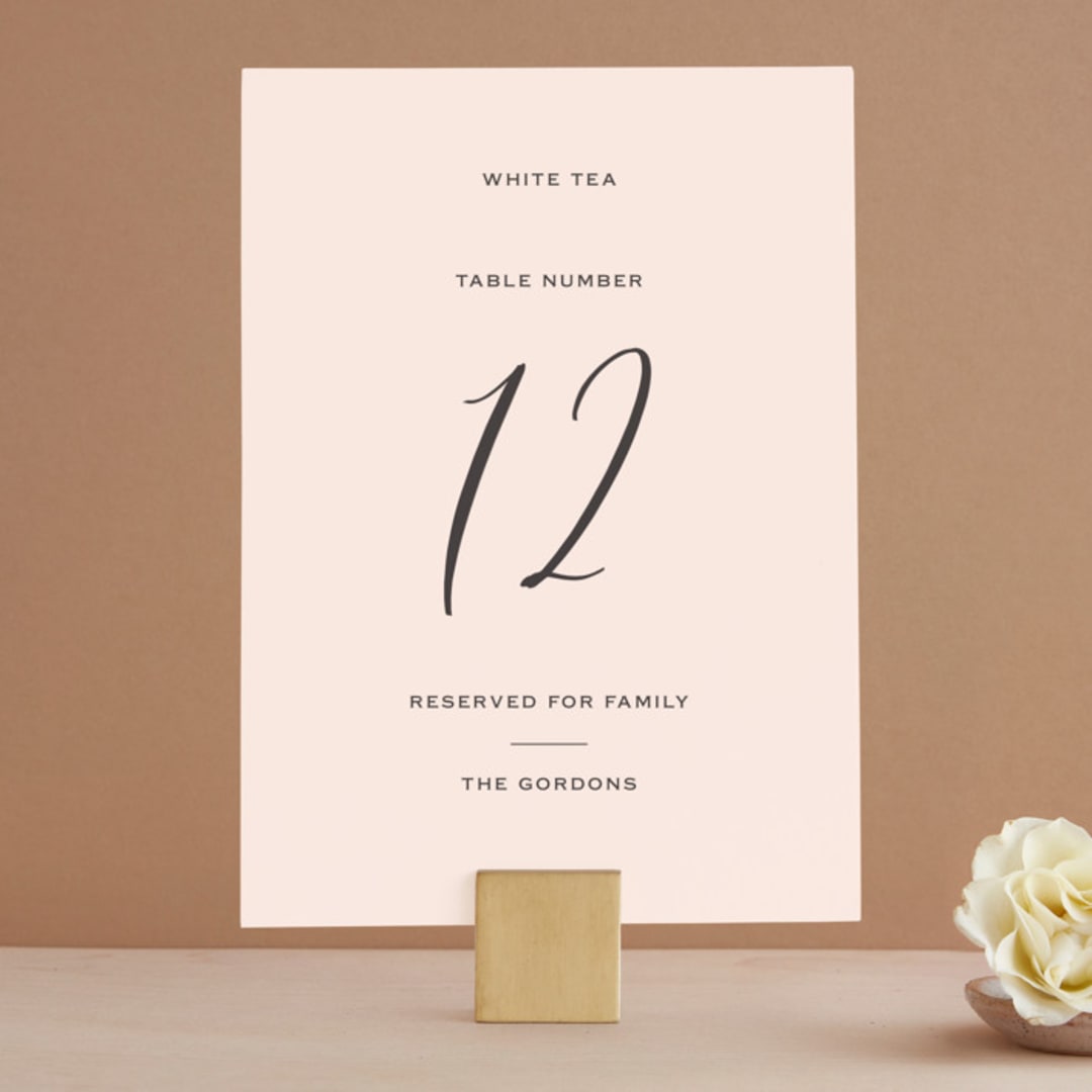 "Vision of Love" - Table Numbers in First Kiss by Design Lotus - Front