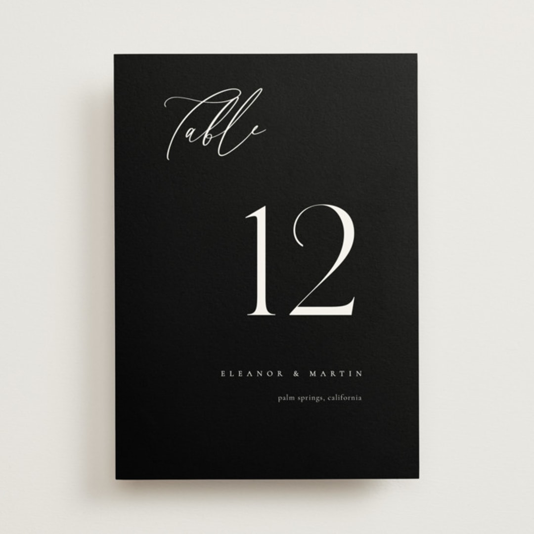 "Corner" - Table Numbers in Midnight by Kelly Schmidt - Front