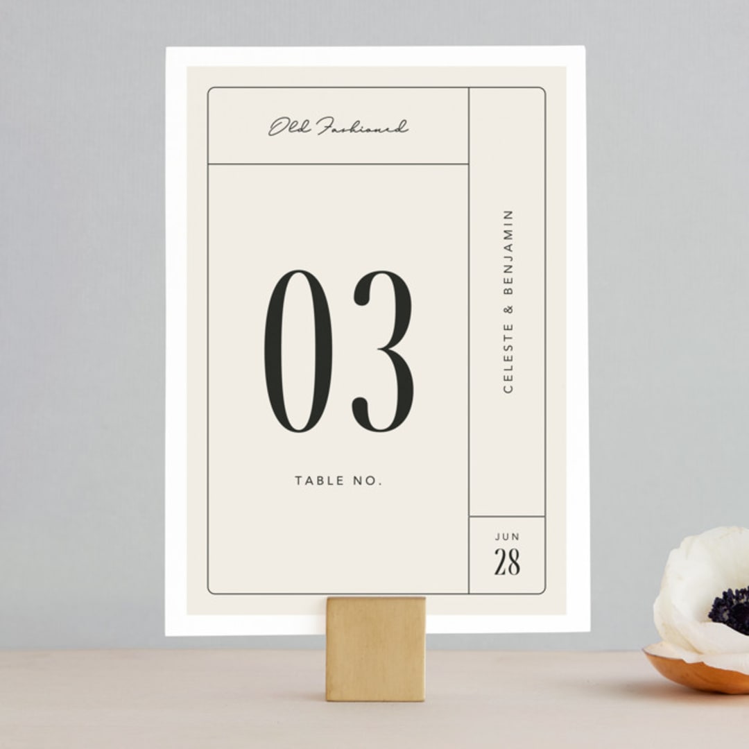 "Everlasting" - Table Numbers in Cotton by FRANI - Front
