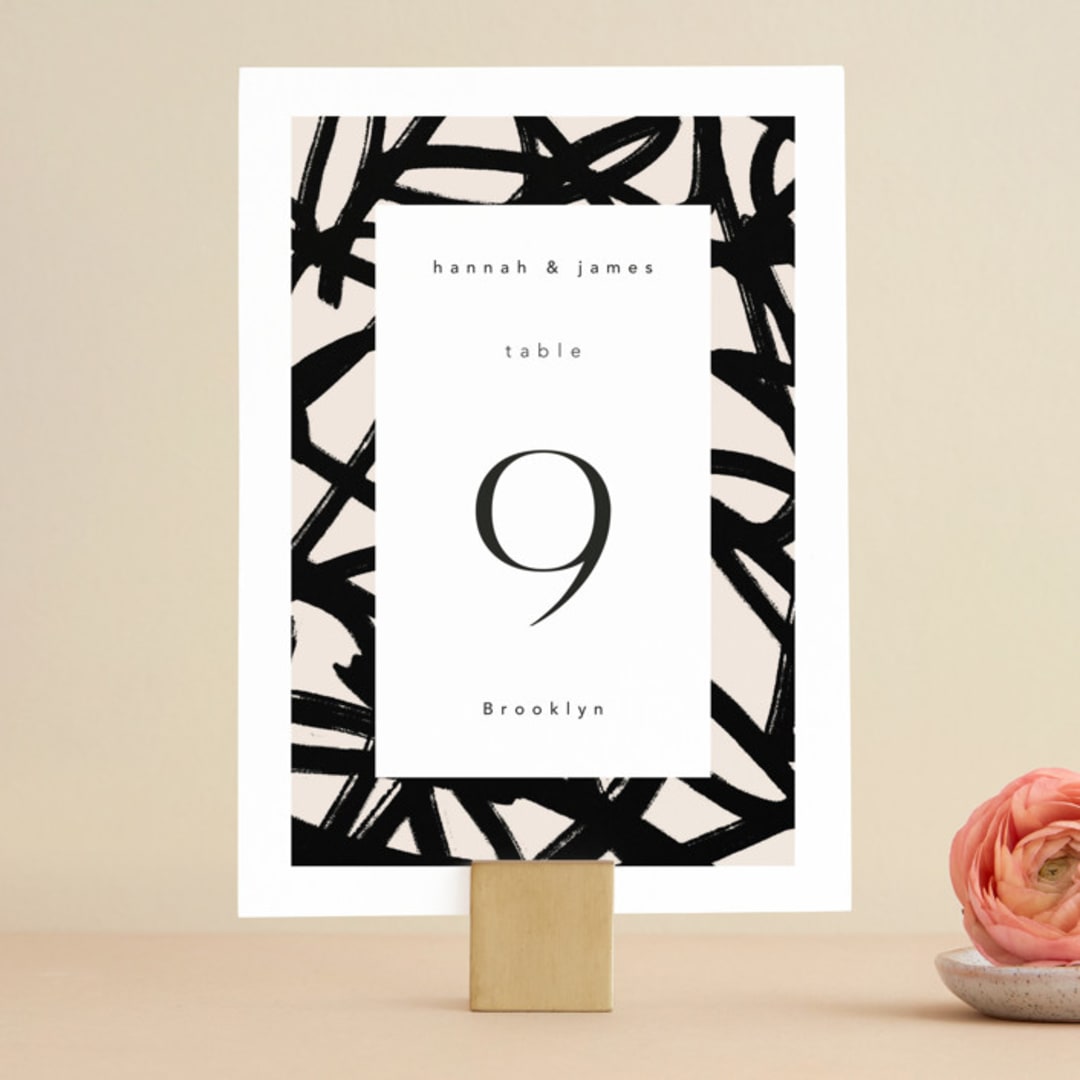 "West Side" - Table Numbers in Slate by Hudson meet Rose - Front